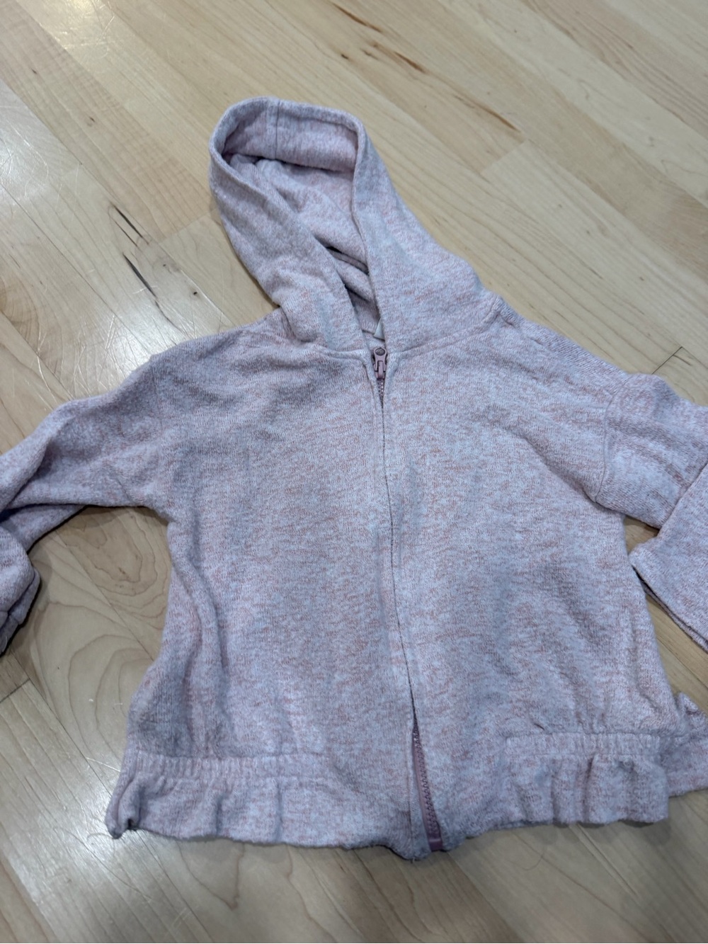 Zara Baby Heather Pale Pink Knit Sweatshirt